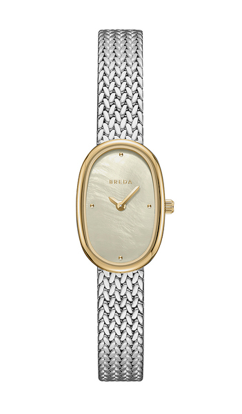  Breda Small Jane Watch In Metallic Silver,metallic Gold. 