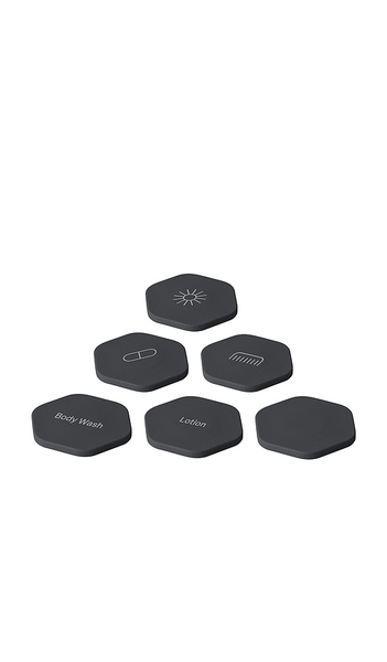  Cadence Set Of 6 Tiles In Black. 