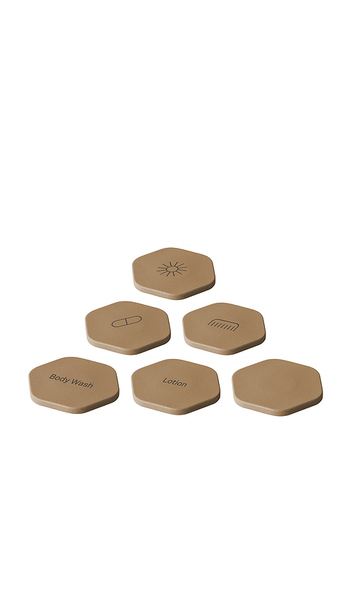  Cadence Set Of 6 Tiles In Brown. 