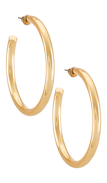  Casa Clara Annie Hoop Earring In Metallic Gold. 