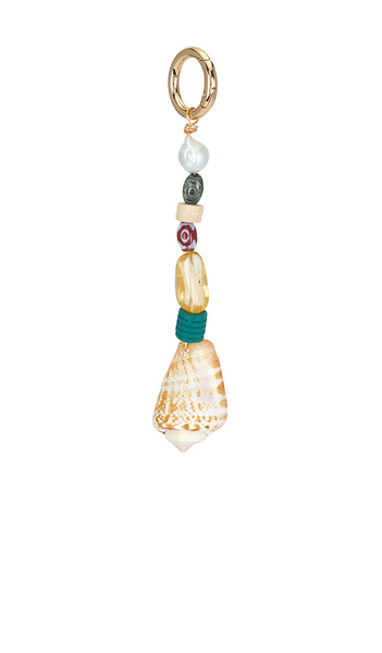  Casa Clara Colette Keychain In Metallic Gold. 