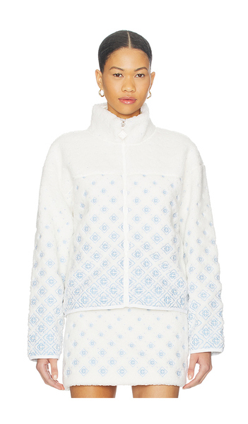  Casablanca Embroidered Fleece In White. Size S. Also In M, L. 