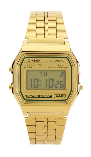 Casio A158 Series Watch In Metallic Gold. 