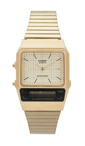  Casio Aq800 Series Watch In Metallic Gold. 