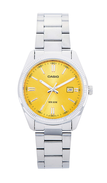  Casio Mtp1302 Series Watch In Yellow. 