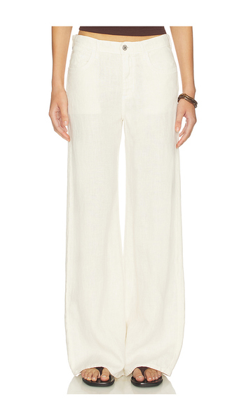  Citizens Of Humanity Nora Linen Trouser Leg Pants In Ivory. Size 23. Also In 25, 26, 31, 32, 33, 34. 