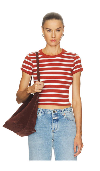  Closed Slim Tee Shirt In Brick. Size Xs. Also In M, L, Xl. 