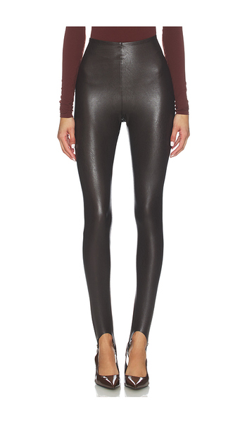  Commando Faux Leather Stirrup Legging In Brown. Size S. Also In M, L, Xl. 