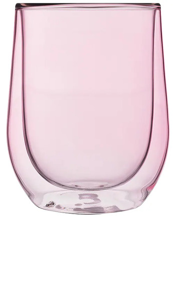  Corkcicle Glass Stemless Cup Double Pack In Blush. 