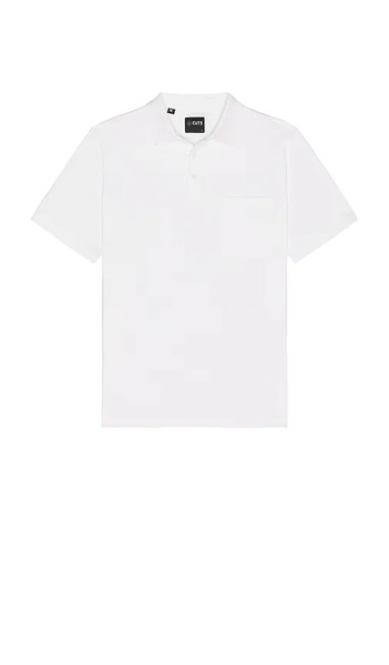  Cuts Interlock Polo In White. Size S. Also In M. 