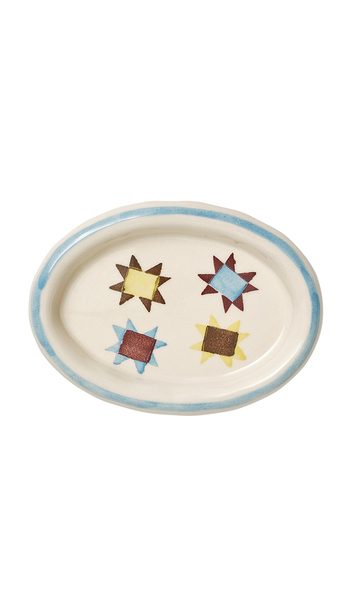  Damson Madder Chubby Trinket Dish In Cream. 