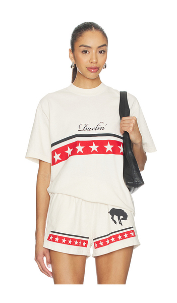  Darlin Spangled Tee In Ivory. Size Xs. Also In S, M. 