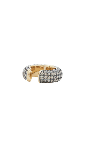  Demarson Lili Pave Ear-cuff 2.0 In Metallic Gold. 