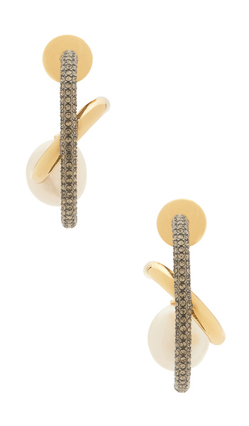  Demarson Waverly Earrings In Metallic Gold. 