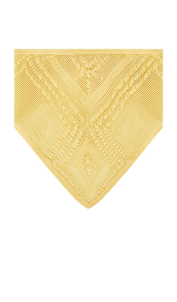  Devon Windsor Crochet Bandana In Yellow. 