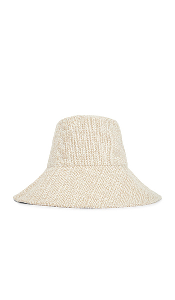  Devon Windsor Sun Hat In Cream,metallic Gold. 