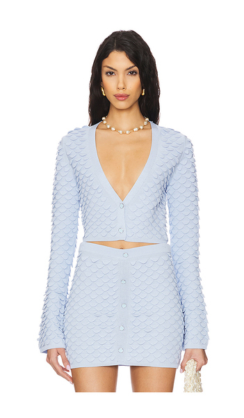  Devon Windsor Vittoria Cardigan In Baby Blue. Size M. Also In L. 