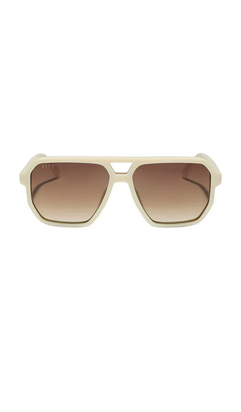  Diff Eyewear Cameron Sunglasses In Ivory. 