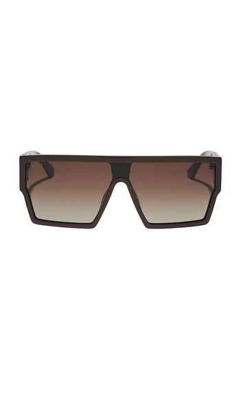  Diff Eyewear Electra Sunglasses In Chocolate. 