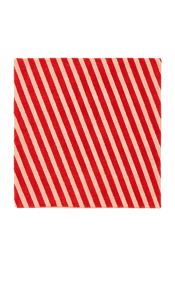  Dusen Dusen Embroidered & Tufted Big Pillow In Red. 