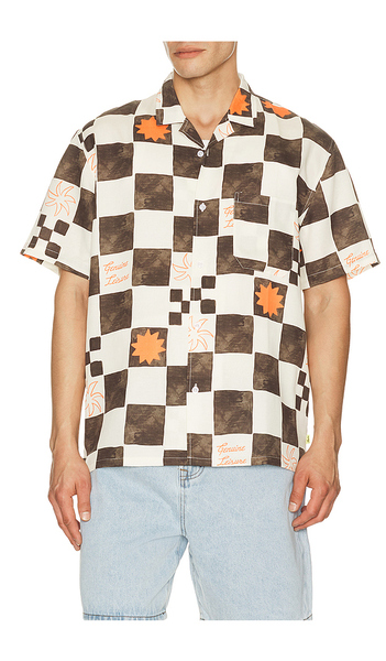  Duvin Design Check Button Up Shirt In Brown. Size S. Also In M, L. 