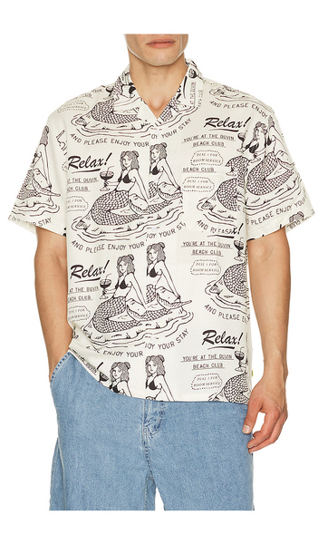  Duvin Design Relax Button Up Shirt In Cream. Size S. Also In M, L, Xl/1x. 