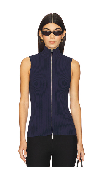  Eaves Carolyn Knit Vest In Navy. Size M. Also In L. 