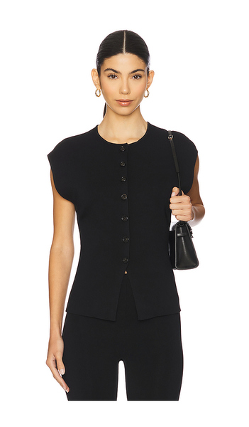  Eaves Janith Sleeveless Cardigan In Black. Size M. Also In L. 