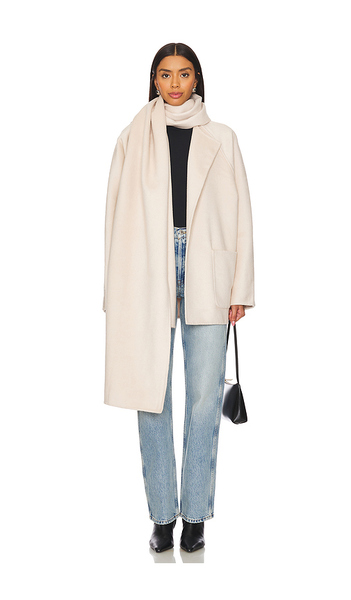  Eaves Osher Wool Coat In Ivory. Size S. Also In M, Xl, L. 