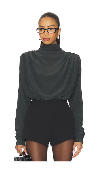  Eaves Saeunn Drape Neck Blouse In Grey. Size Xs. Also In M. 