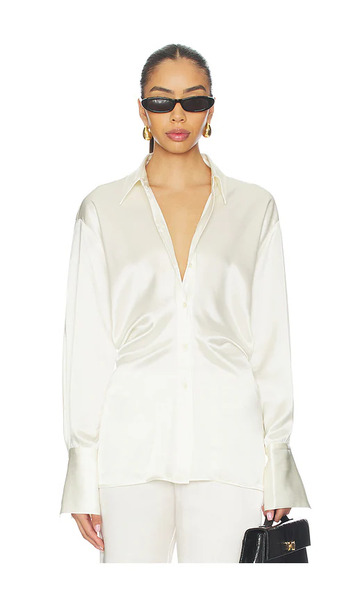  Eaves Sigrun Slouch Waist Blouse In Ivory. Size Xs. Also In S, M, Xl. 