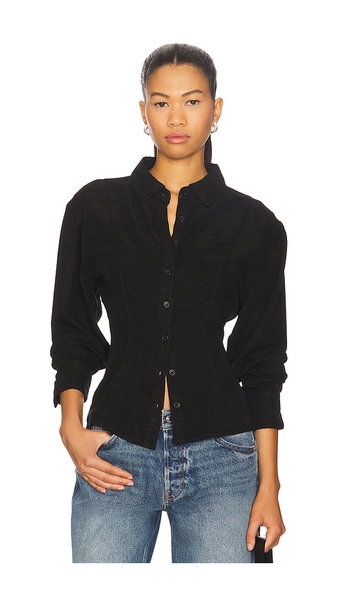  Eb Denim Rose Blouse In Black. Size Xs. Also In L. 