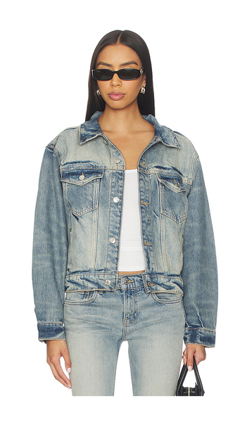  Eb Denim Varsity Trucker Denim Jacket In Blue. Size Xs. Also In S, M, L. 