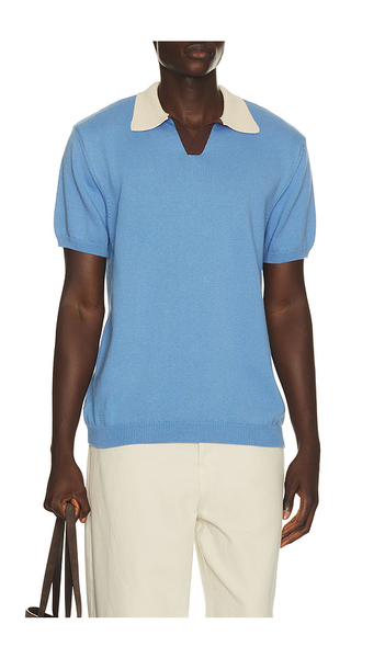  Edmmond Studios Dinners Polo In Blue. Size S. Also In M, L. 