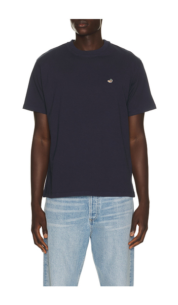  Edmmond Studios Duck Patch Tee In Navy. Size S. Also In M, L, Xl/1x. 