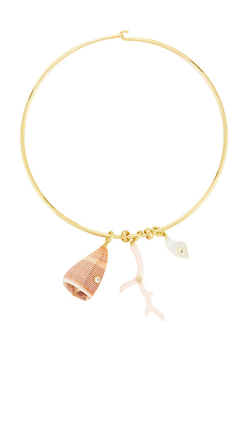  Eliou Briny Necklace In Metallic Gold. 