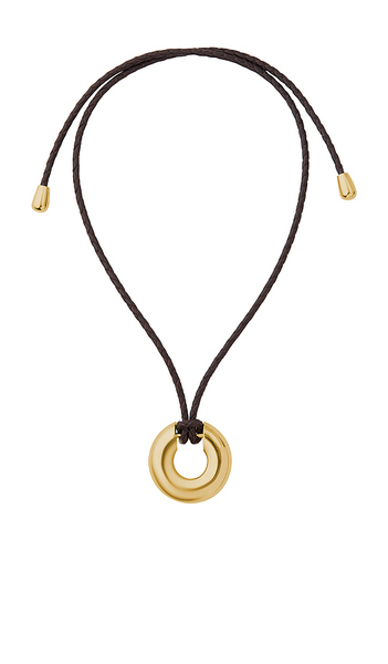 Eliou Charlie Necklace In Metallic Gold. 
