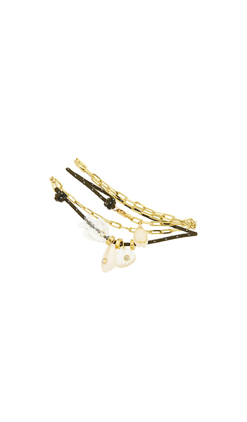  Eliou Reef Anklet In Metallic Gold. 