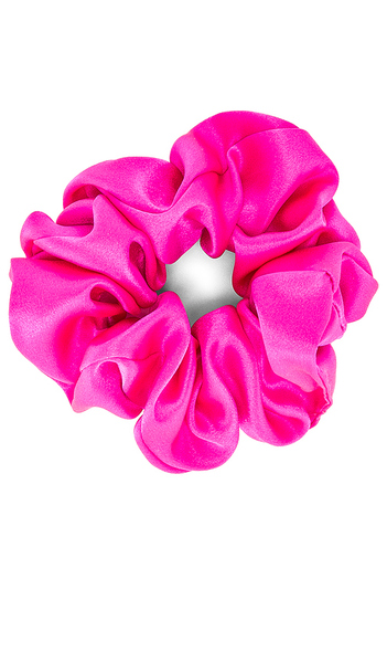 Emi Jay Silk Scrunchie In Fuchsia. 