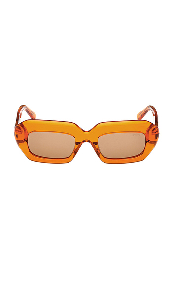  Emilio Pucci Square Sunglasses In Orange. 
