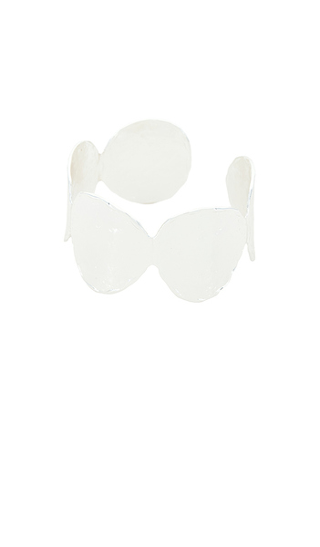  Emma Pills Sunset Hour Arm Cuff In Metallic Silver. 