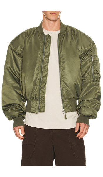  Entire Studios Cropped Broad Bomber In Green. Size S. Also In M, L, Xl/1x. 