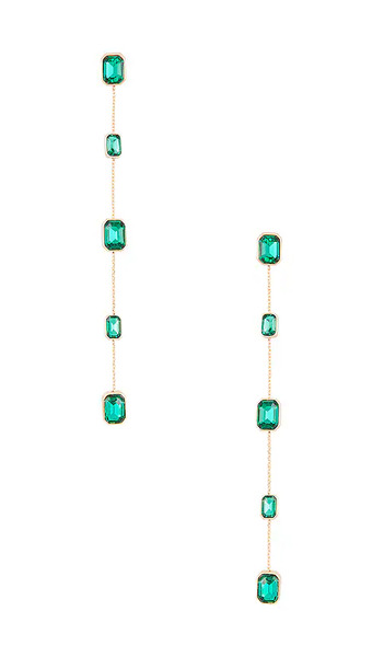  Ettika Drop Earrings In Green. 