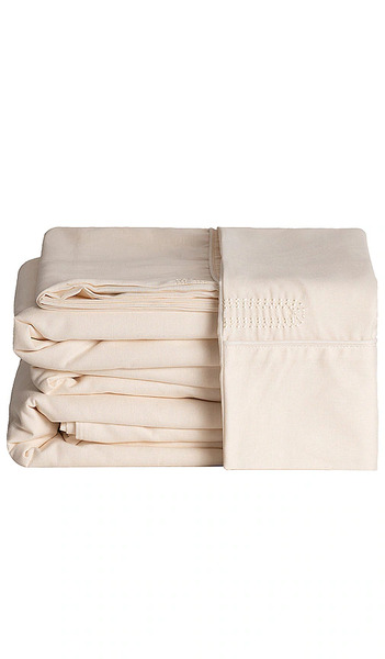  Ettitude Cal King Linen+ Sheet Set In Cream. 