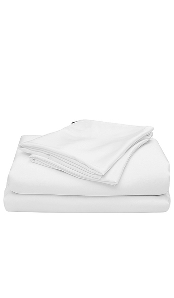  Ettitude King Signature Sateen Sheet Set In White. 