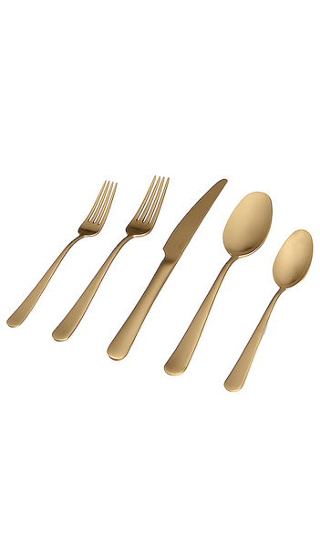  Fable Flatware Set In Metallic Gold. 