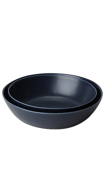  Fable The Low Serving Bowls Set Of 2 In Black. 