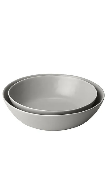  Fable The Low Serving Bowls Set Of 2 In Grey. 