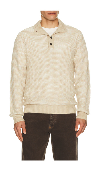  Faherty Quarter Button Sweater In Brown. Size S. Also In L, Xl/1x. 