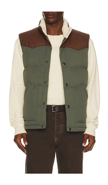  Faherty Range Down Vest In Green. Size M. Also In L, Xl/1x. 